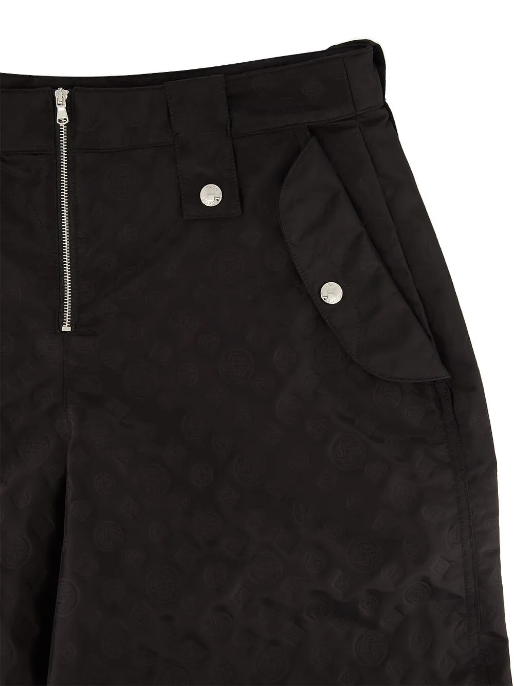 Casablanca Women Pants With Monogram Tie Detail In Black