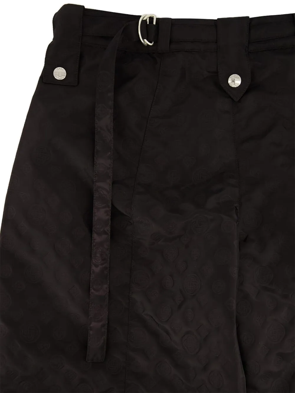 Casablanca Women Pants With Monogram Tie Detail In Black