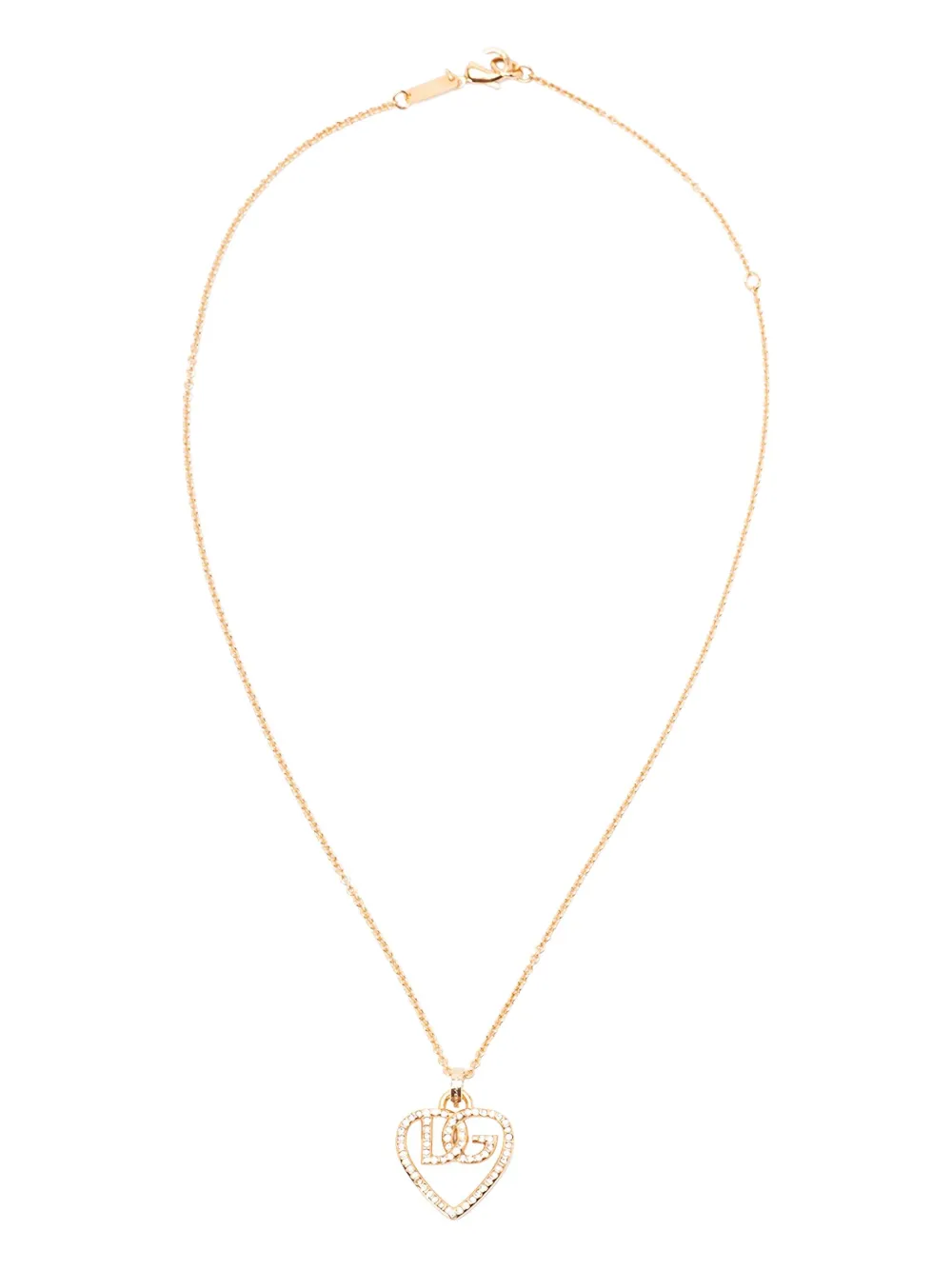 Dolce & Gabbana Women Heart And Logo Necklace In Gold