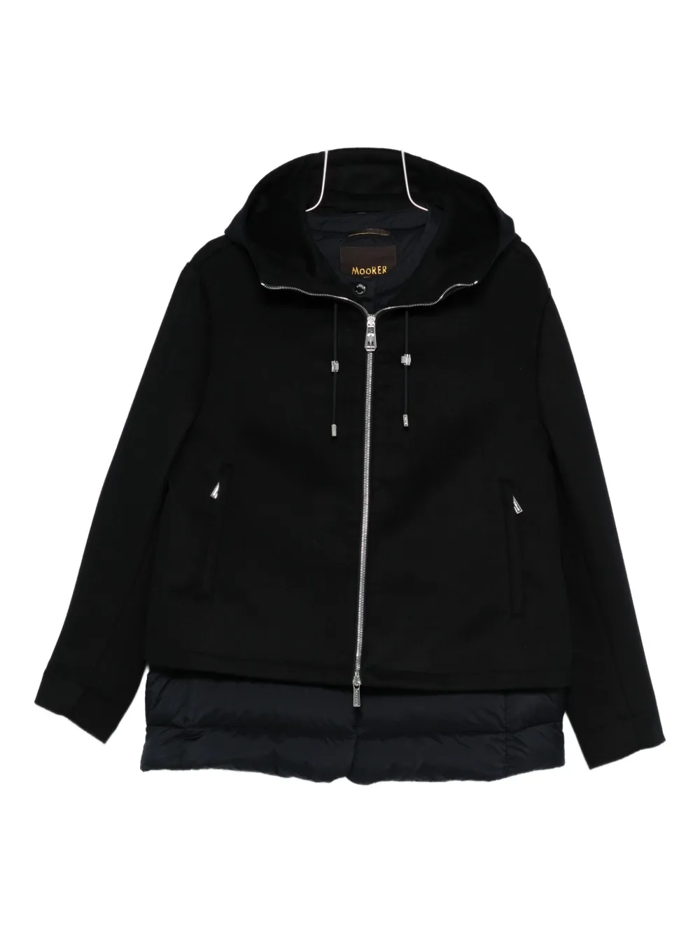 Moorer hooded padded jacket - Blu
