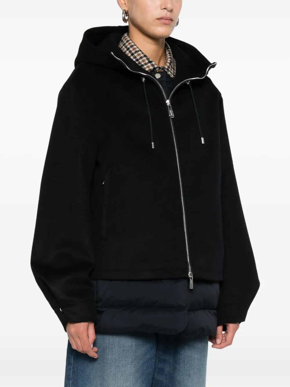 Moorer Hooded Padded Jacket In Blue