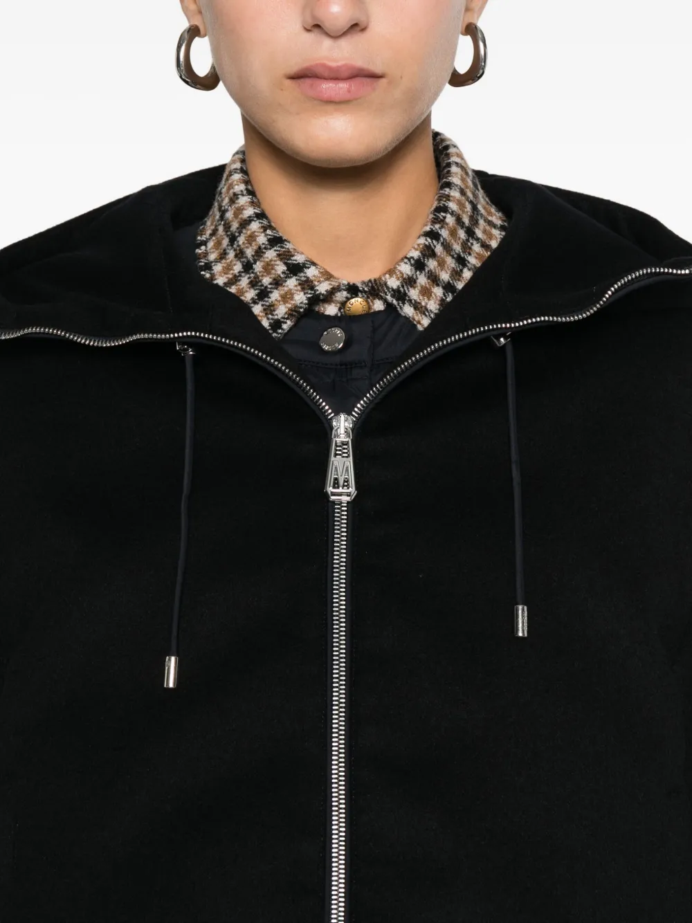 Moorer Hooded Padded Jacket In Blue