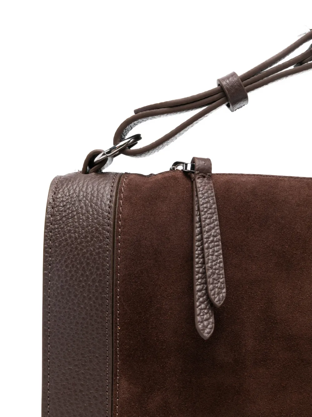 Coccinelle Shopper met suède vlakken Bruin