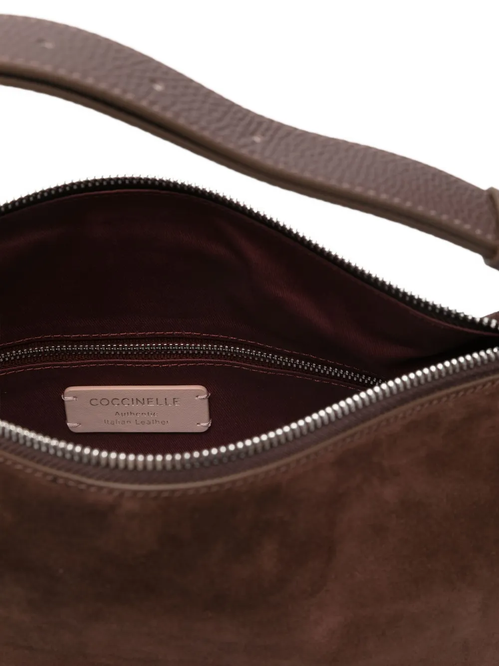 Coccinelle Shopper met suède vlakken Bruin