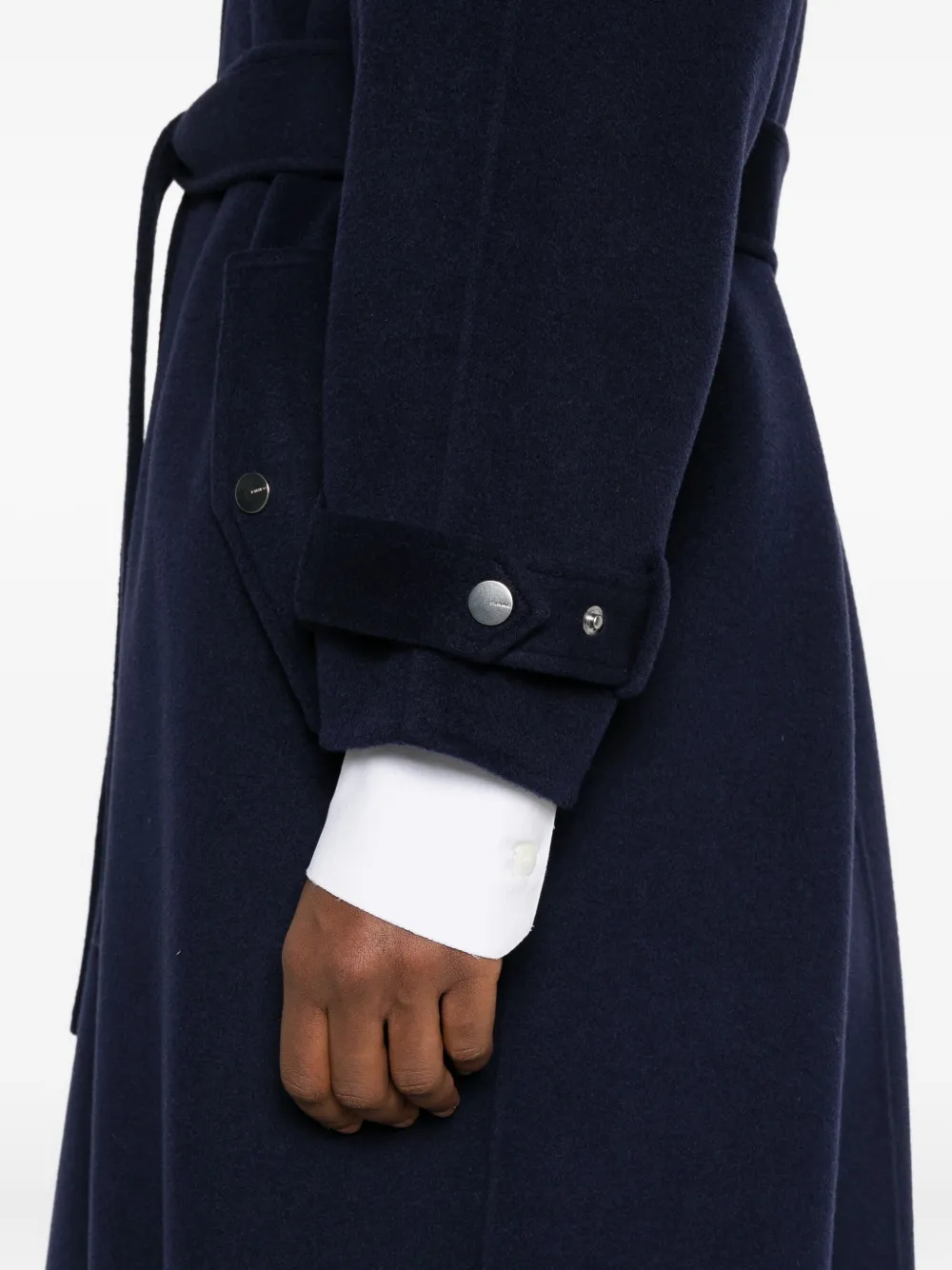 Pinko Hooded Coat In Blue