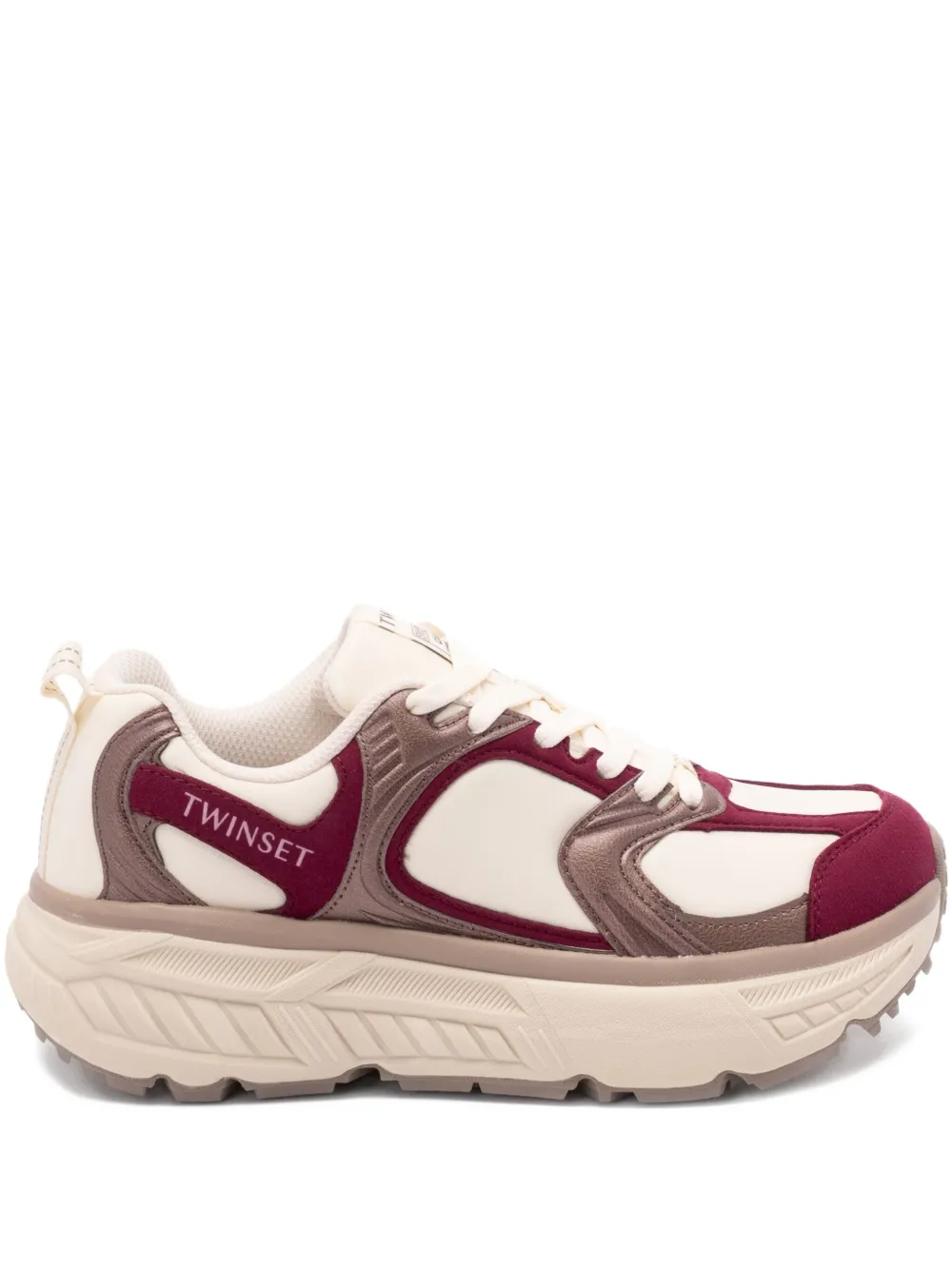 TWINSET Fessura panelled sneakers Neutrals