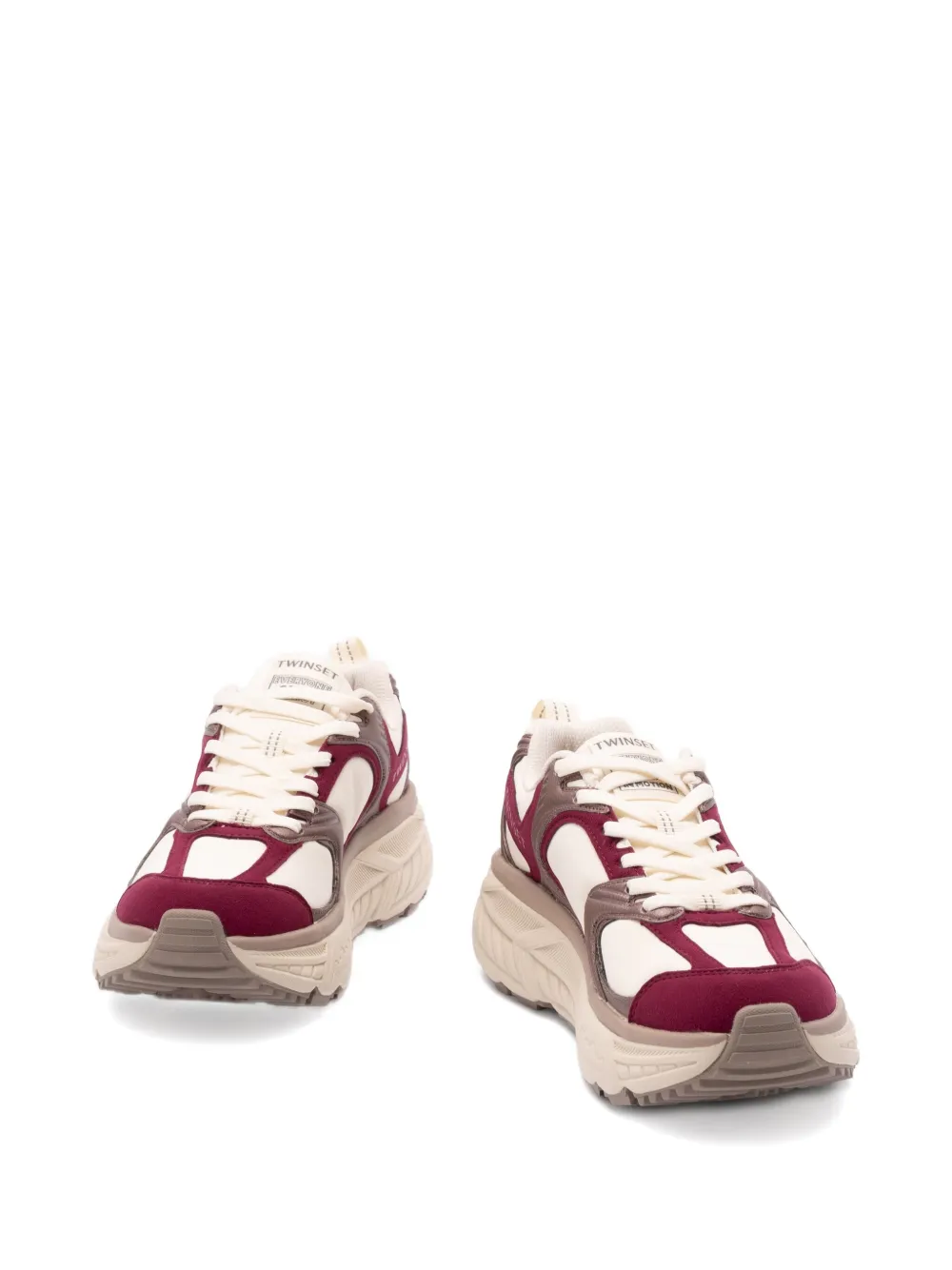 TWINSET Fessura panelled sneakers Neutrals