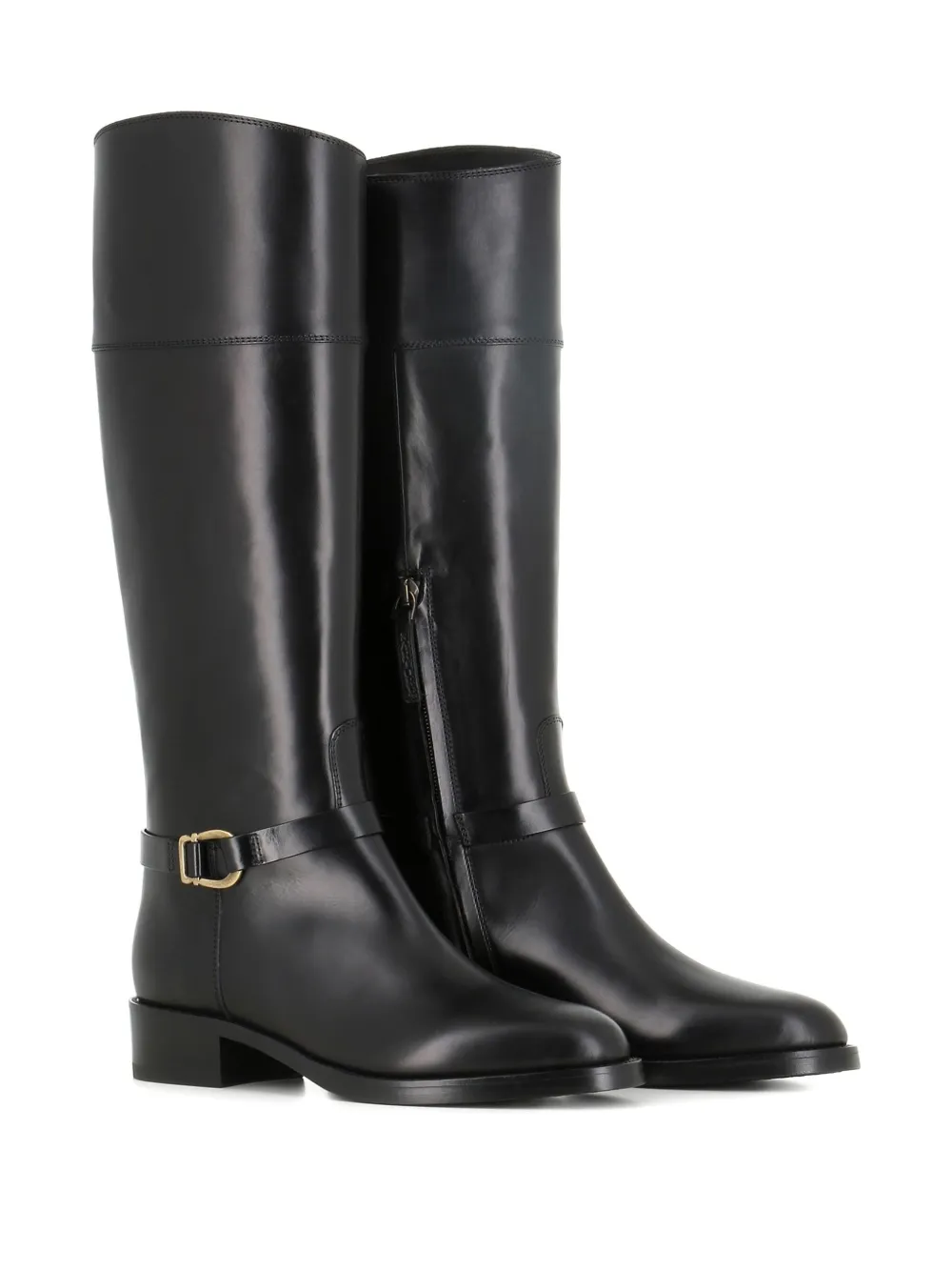 Sartore 40mm buckle-strap leather boots Black