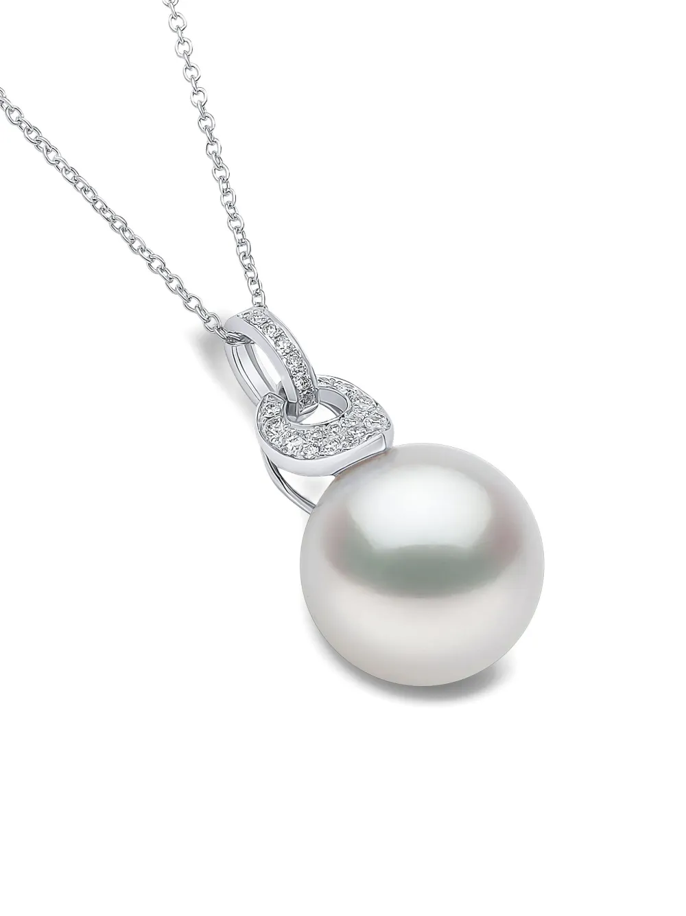 Yoko London 18K white gold Jazz pearl and diamonds pendant necklace - Argento