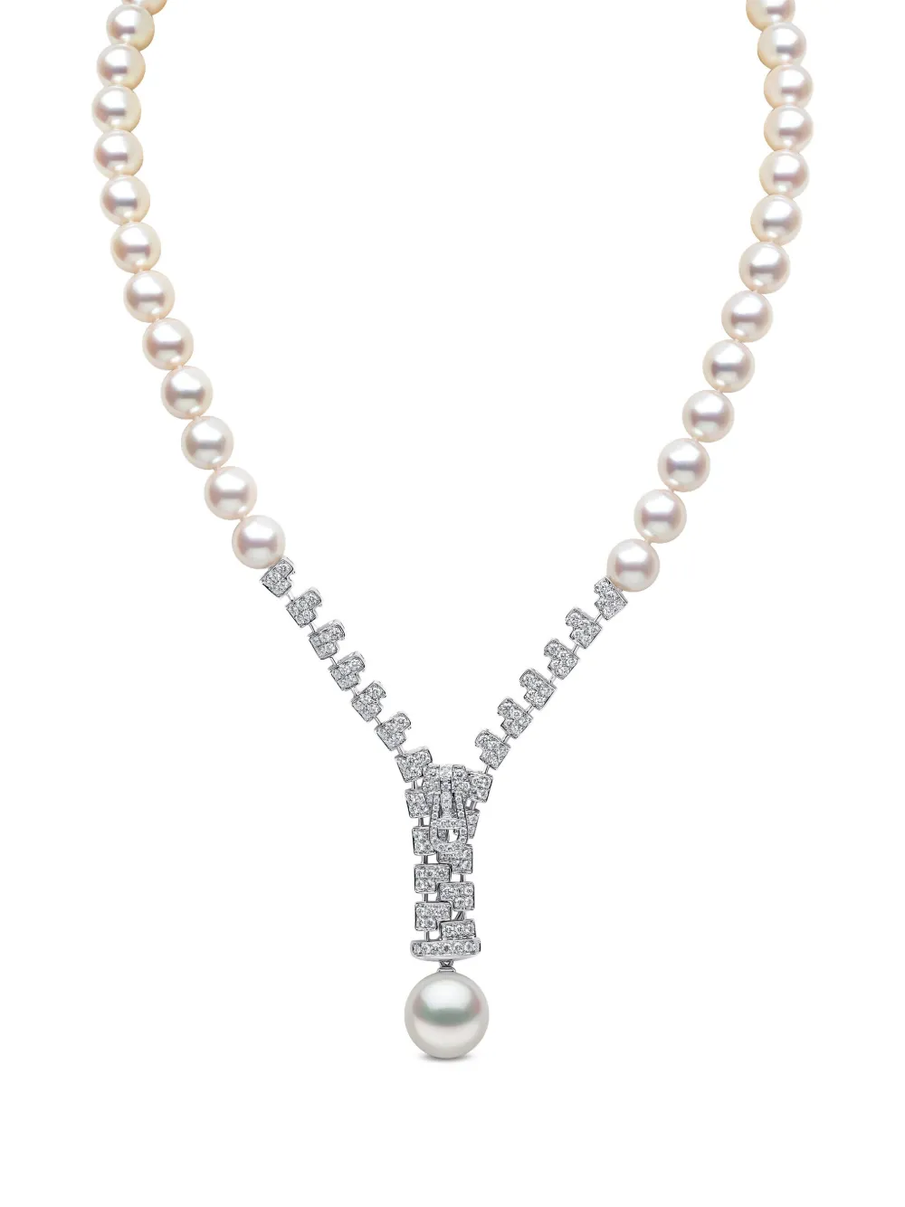 Yoko London Collana in oro giallo 18 carati, diamanti e perle Akoya - Argento