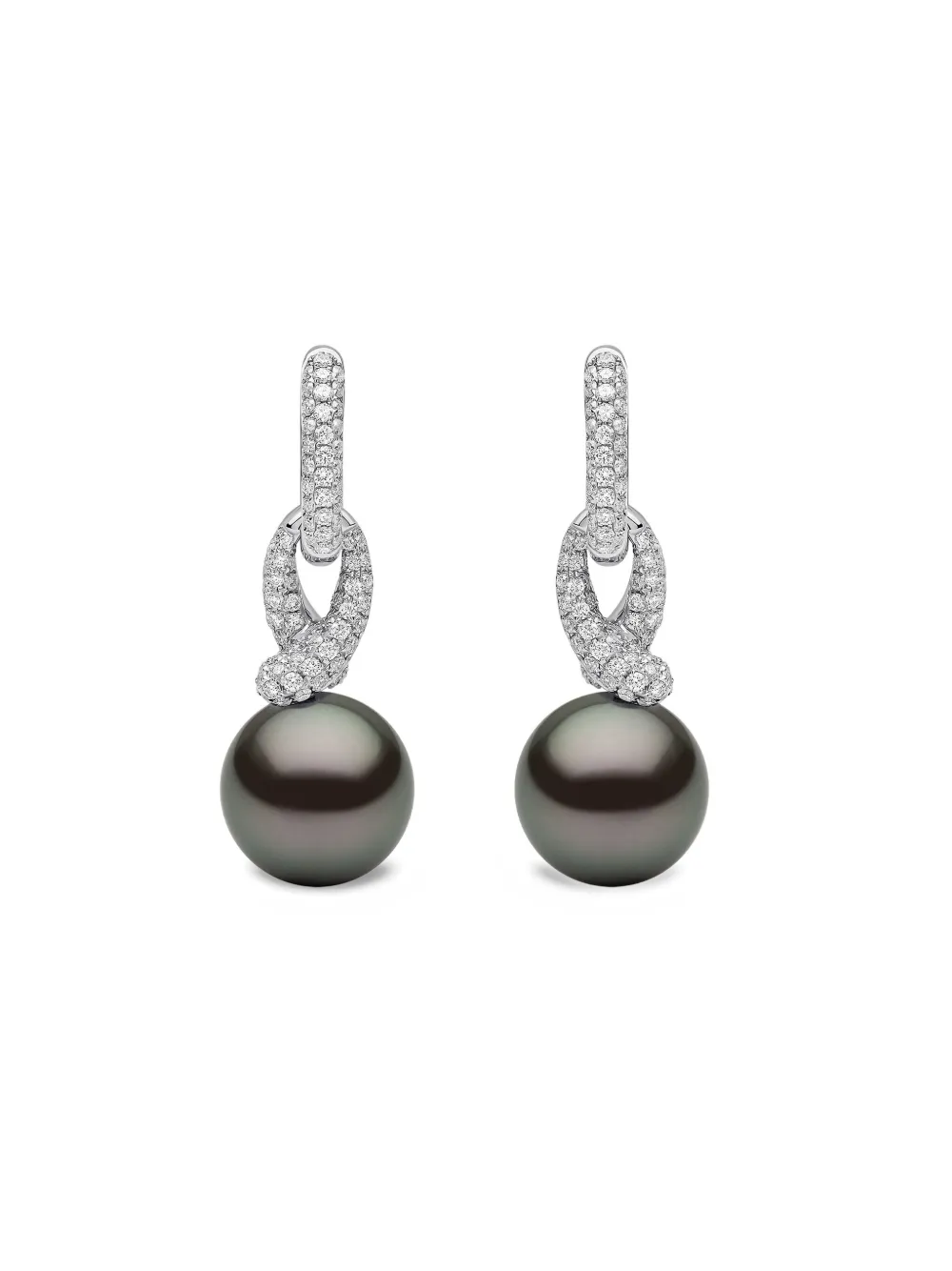 Yoko London 18K white gold Jazz pearl and diamonds earrings - Argento