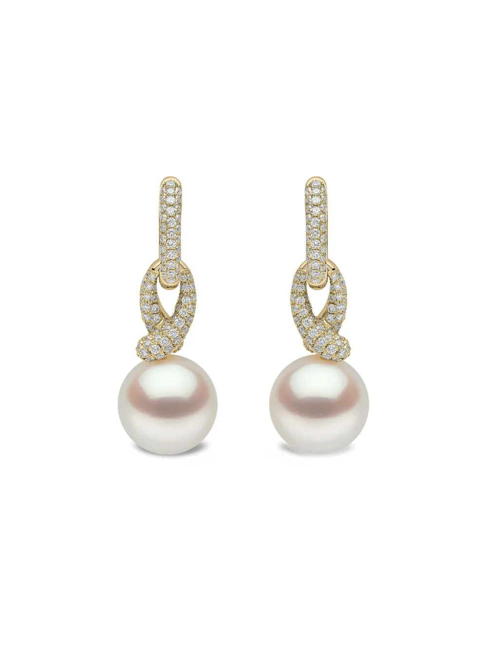 Yoko London Jazz パール&ダイヤモンド ピアス 18Kイエローゴールド - ゴールドトーン Yoko London Jazz パール&ダイヤモンド ピアス 18Kイエローゴールド - ゴールドトーン