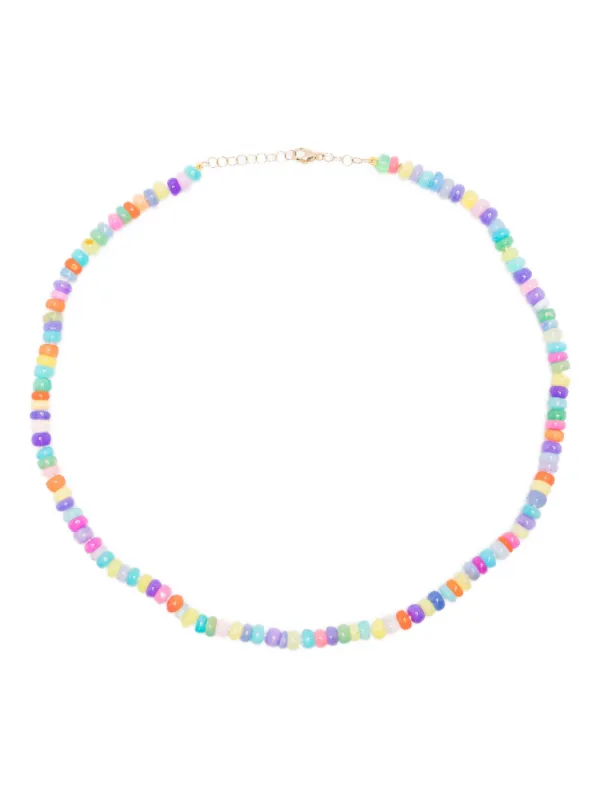 Jia Jia Jumbo Rainbow Beaded Necklace in Blue