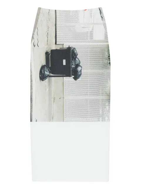 Issey Miyake falda lápiz con estampado gráfico