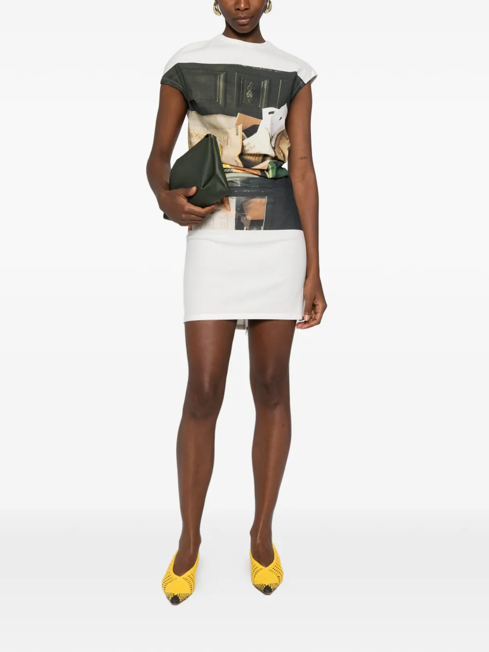Issey Miyake Street View graphic print dress - Wit