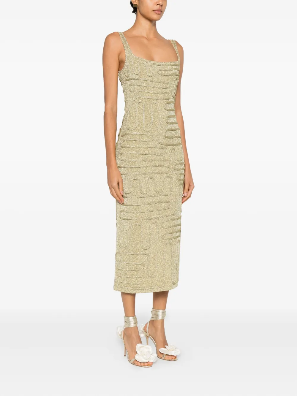 Cult Gaia Kymia Midi Dress In Gold