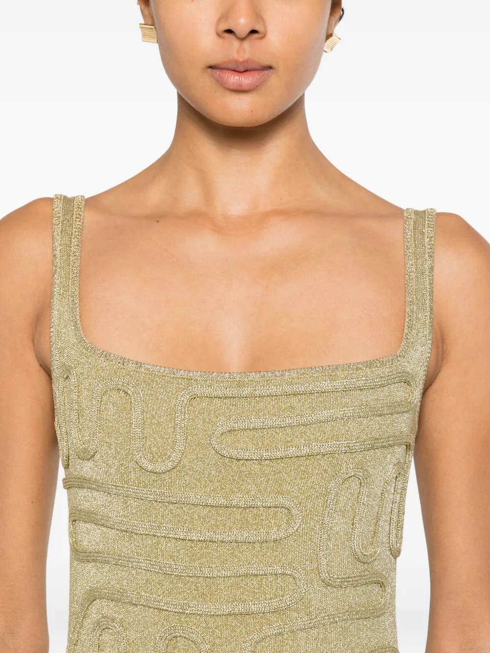 Cult Gaia Kymia Midi Dress In Gold