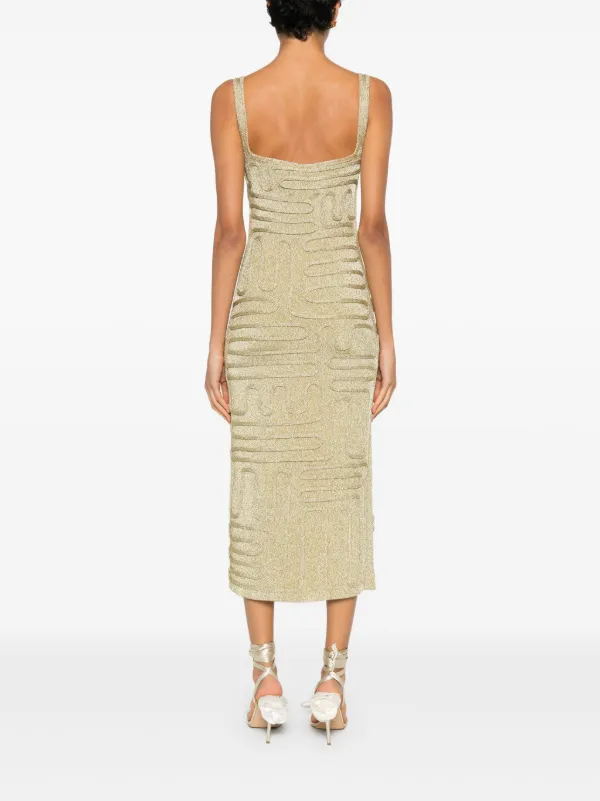 Cult Gaia Kymia Midi Dress | Gold | FARFETCH Cult Gaia Kymia Midi Dress | Gold | FARFETCH