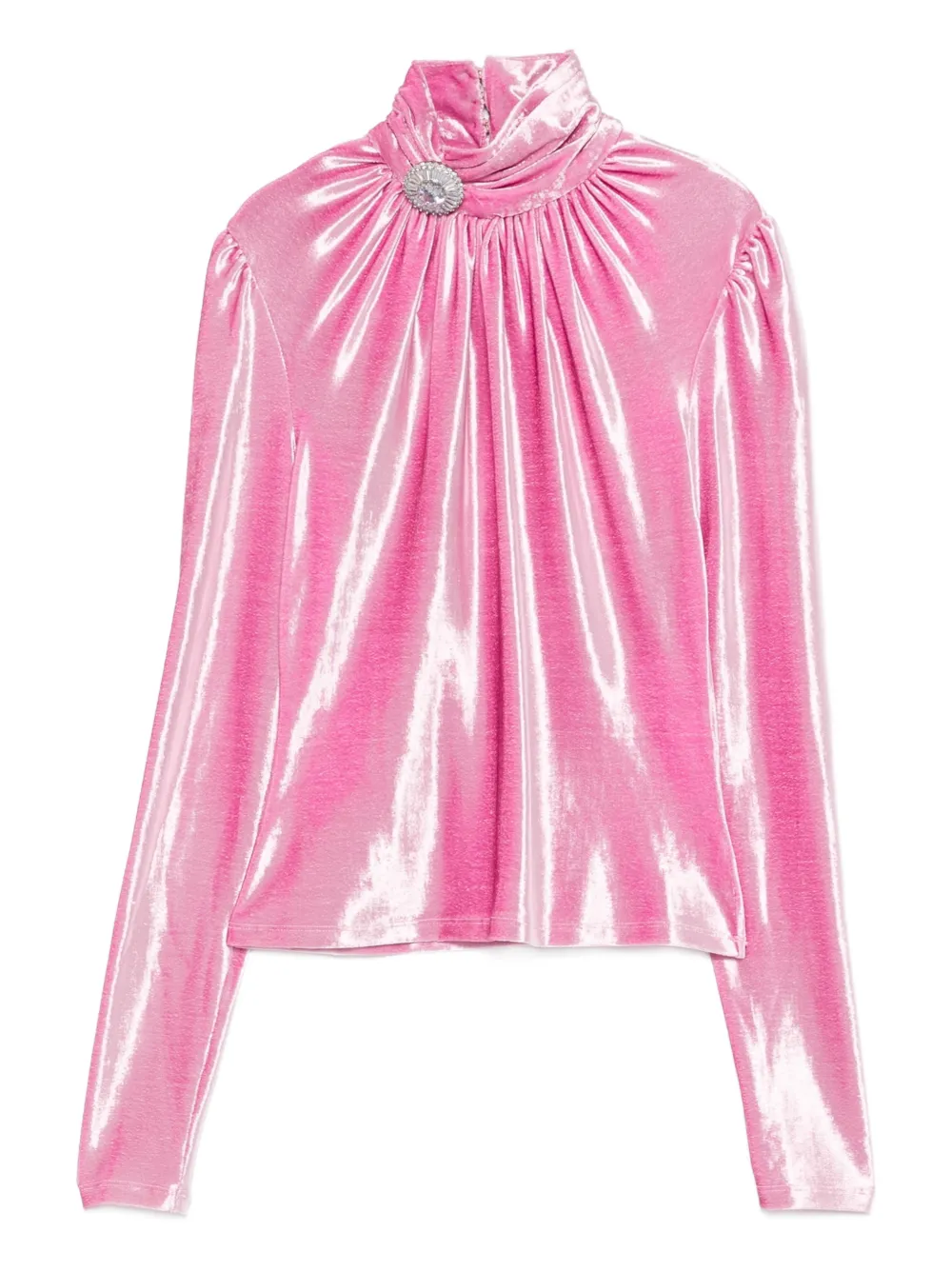 Rabanne neck-embellishment top - Rosa