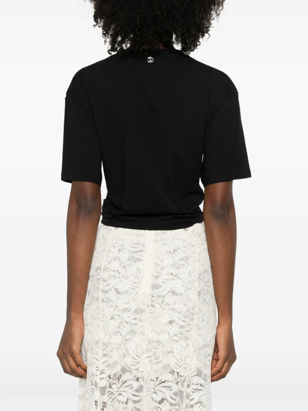 Rabanne T-shirt met ring detail Zwart
