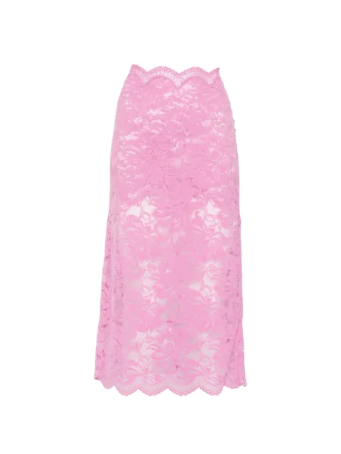 Rabanne lace pencil midi skirt