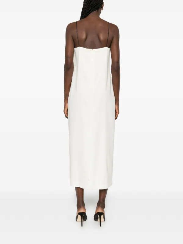 Brandon Maxwell contrasting-panel Midi Dress | Neutrals | FARFETCH AO Brandon Maxwell contrasting-panel Midi Dress | Neutrals | FARFETCH AO