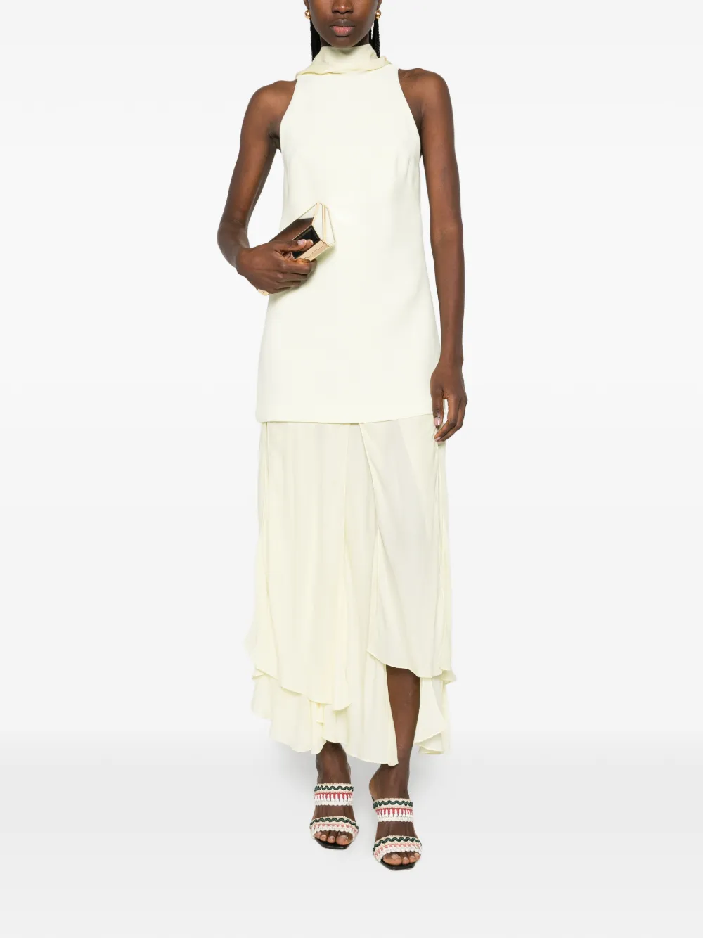  Brandon Maxwell Sleeveless Midi Dress - Yellow 