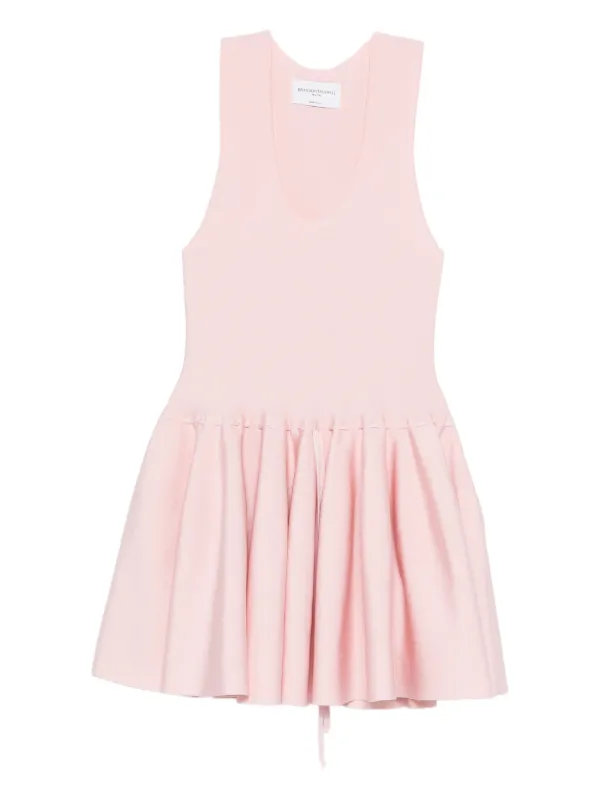 Brandon Maxwell Cleo Mini Dress in Pink