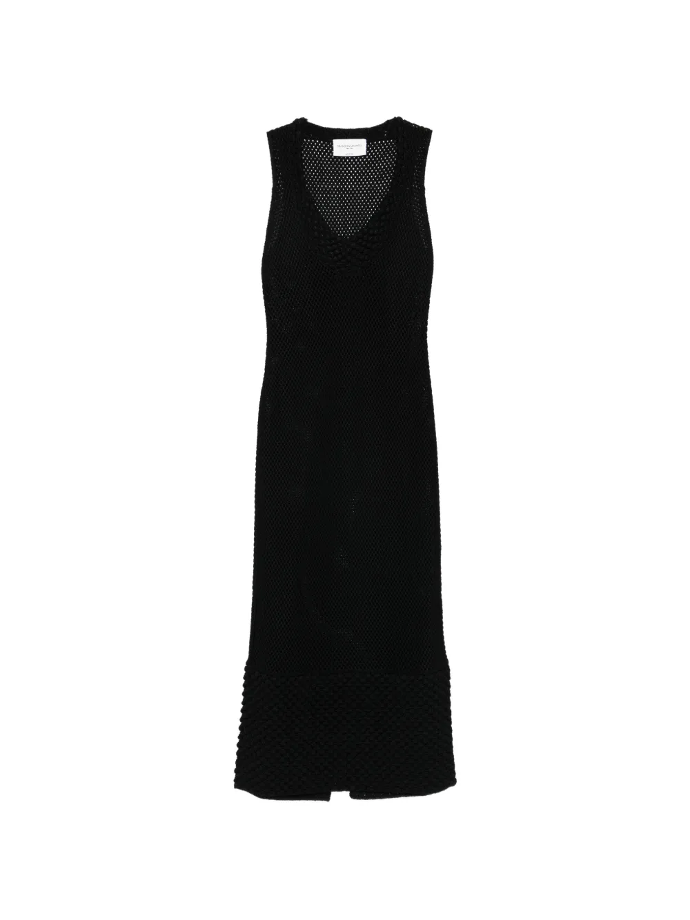 Brandon Maxwell Lou Lou knit pearl trim dress - Nero