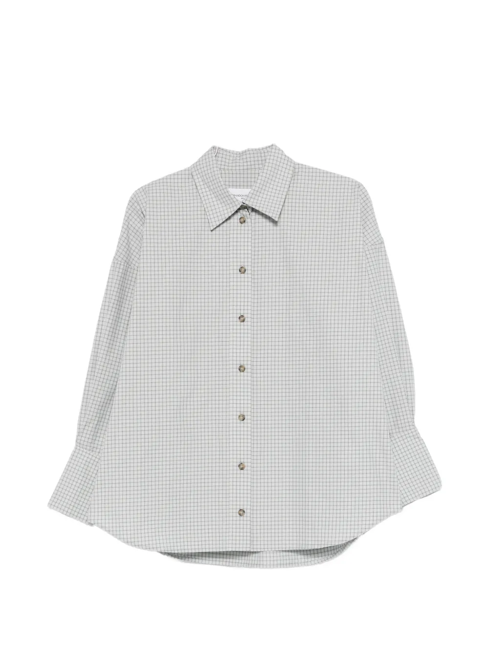 Brandon Maxwell checkered boyfriend shirt - Grigio
