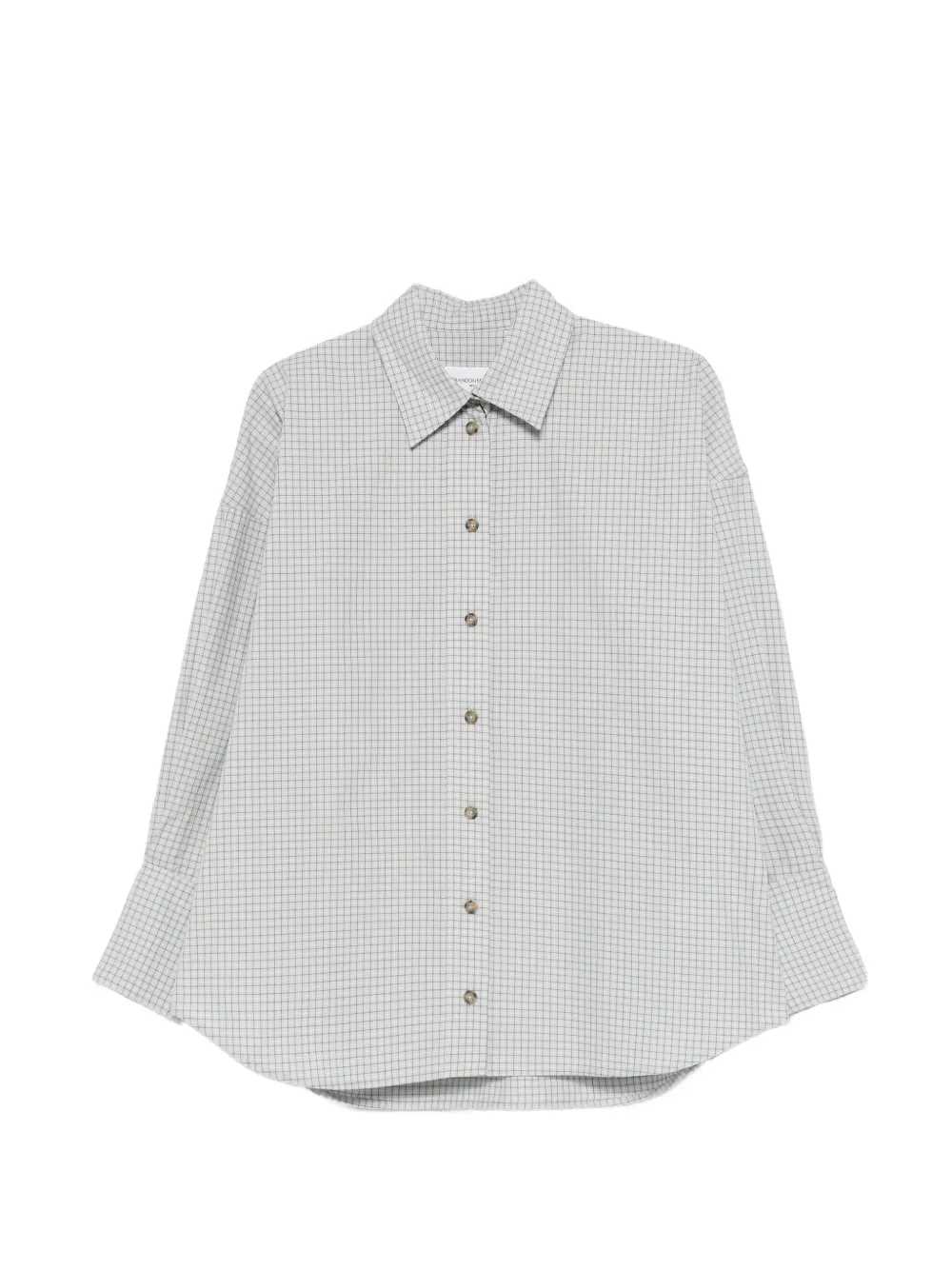Brandon Maxwell checkered boyfriend shirt - Grigio