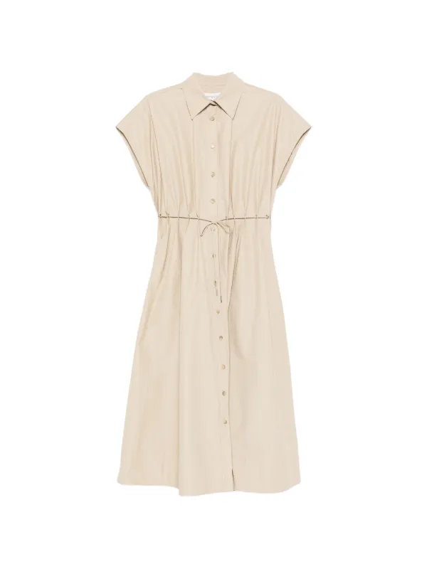 Brandon Maxwell Blake Shirtdress in Neutrals