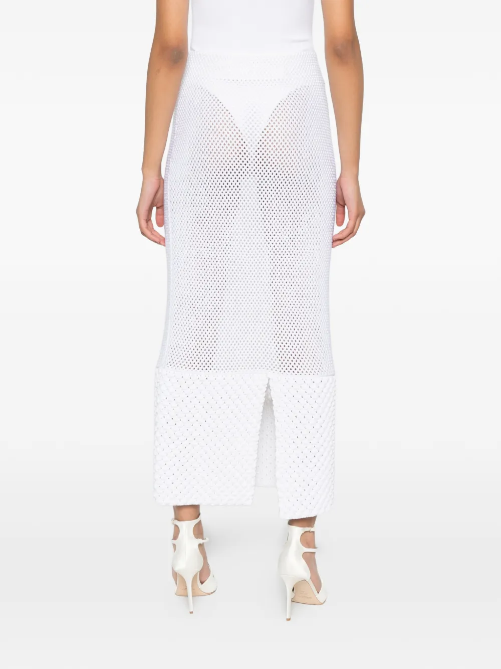 Brandon Maxwell Iris rok Wit