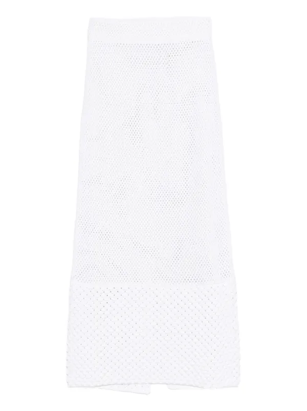 Brandon Maxwell Iris Skirt in White