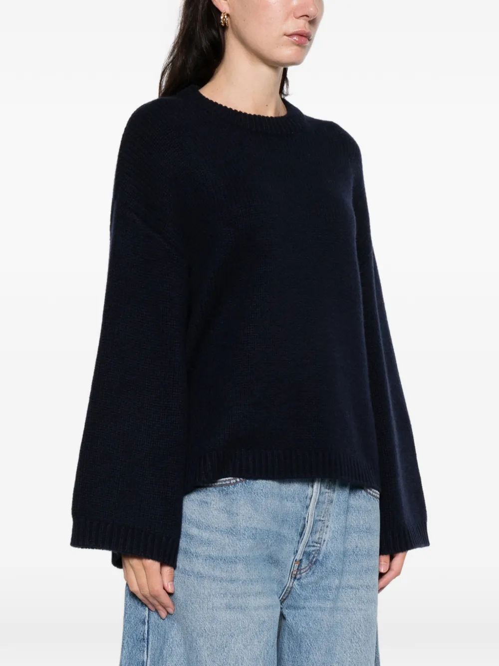 Soft Goat Chunky Cashmere Crew-neck Sweater In Multi