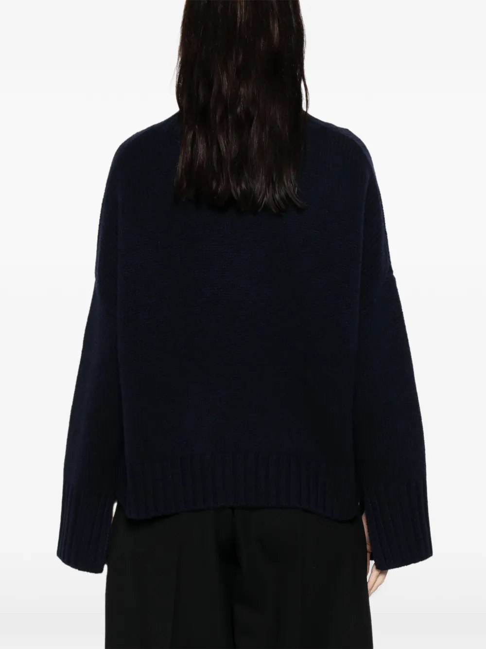 Soft Goat High-neck Sweater In Black