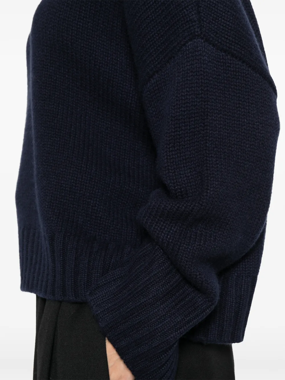 Soft Goat High-neck Sweater In Black