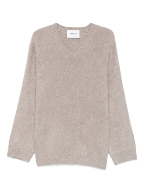 Soft Goat brushed v-neck sweater