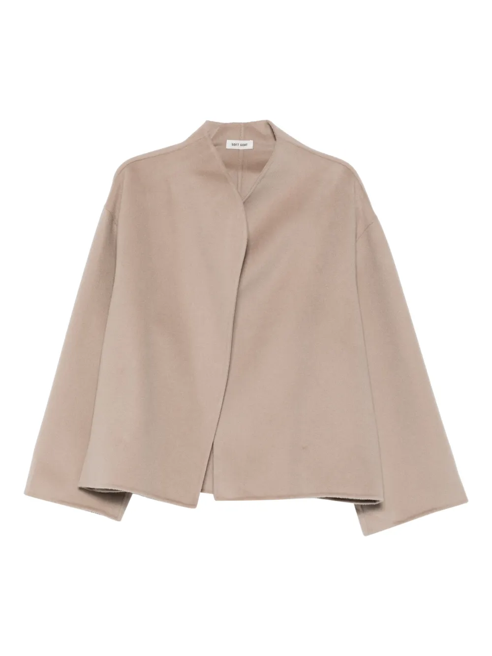 Soft Goat open-front short oversized coat | Neutrals | Image 1