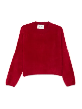 Soft Goat Brushed crew-neck Sweater | Red | FARFETCH