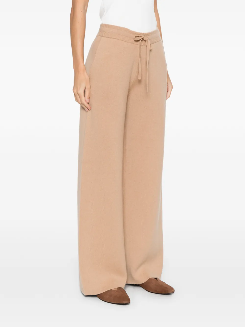 Soft Goat Dubbelgebreide broek Beige