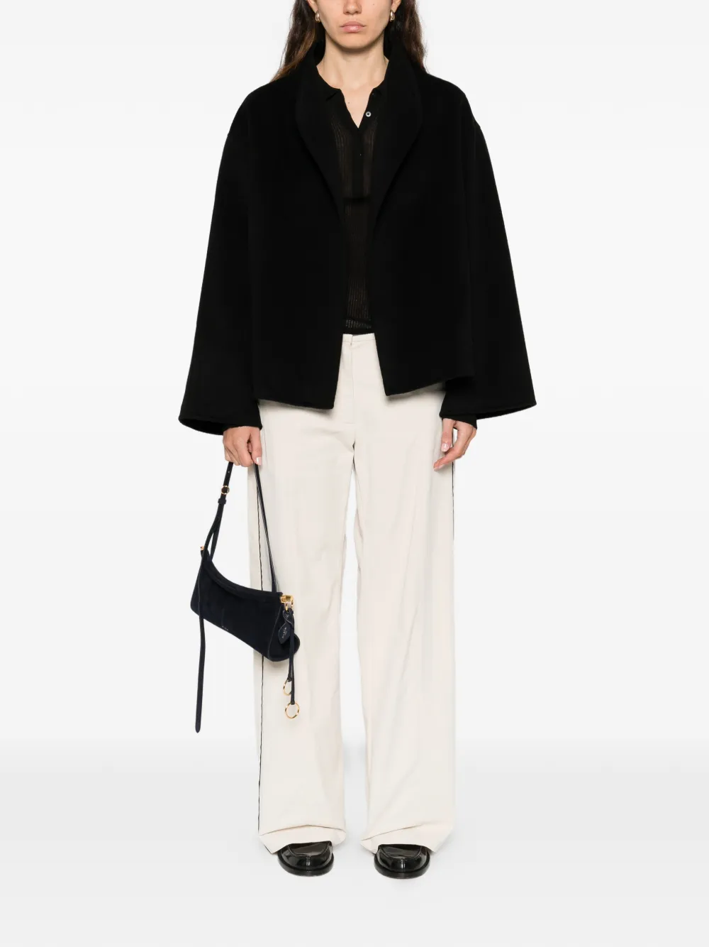 Soft Goat open-front short oversized coat | Oversized Coats | Image 2