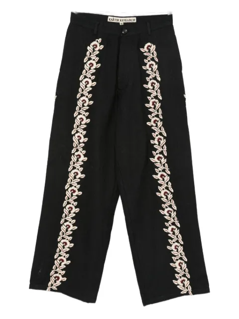 Kartik Research floral-embroidered trousers