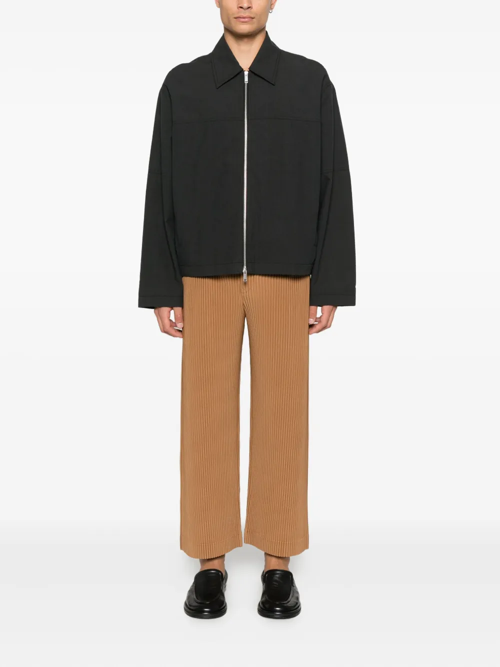 Homme Plissé Issey Miyake Plissé straight broek - Bruin