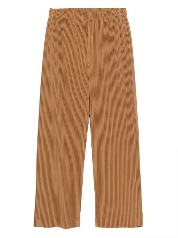 Homme Plissé Issey Miyake Calça Reta Plissada | Marrom | FARFETCH BR