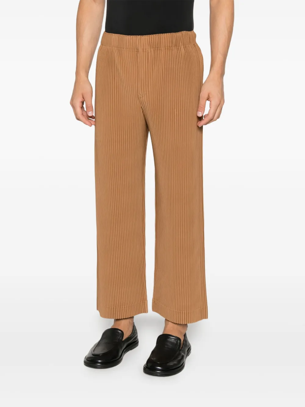 Homme Plissé Issey Miyake Plissé straight broek Bruin