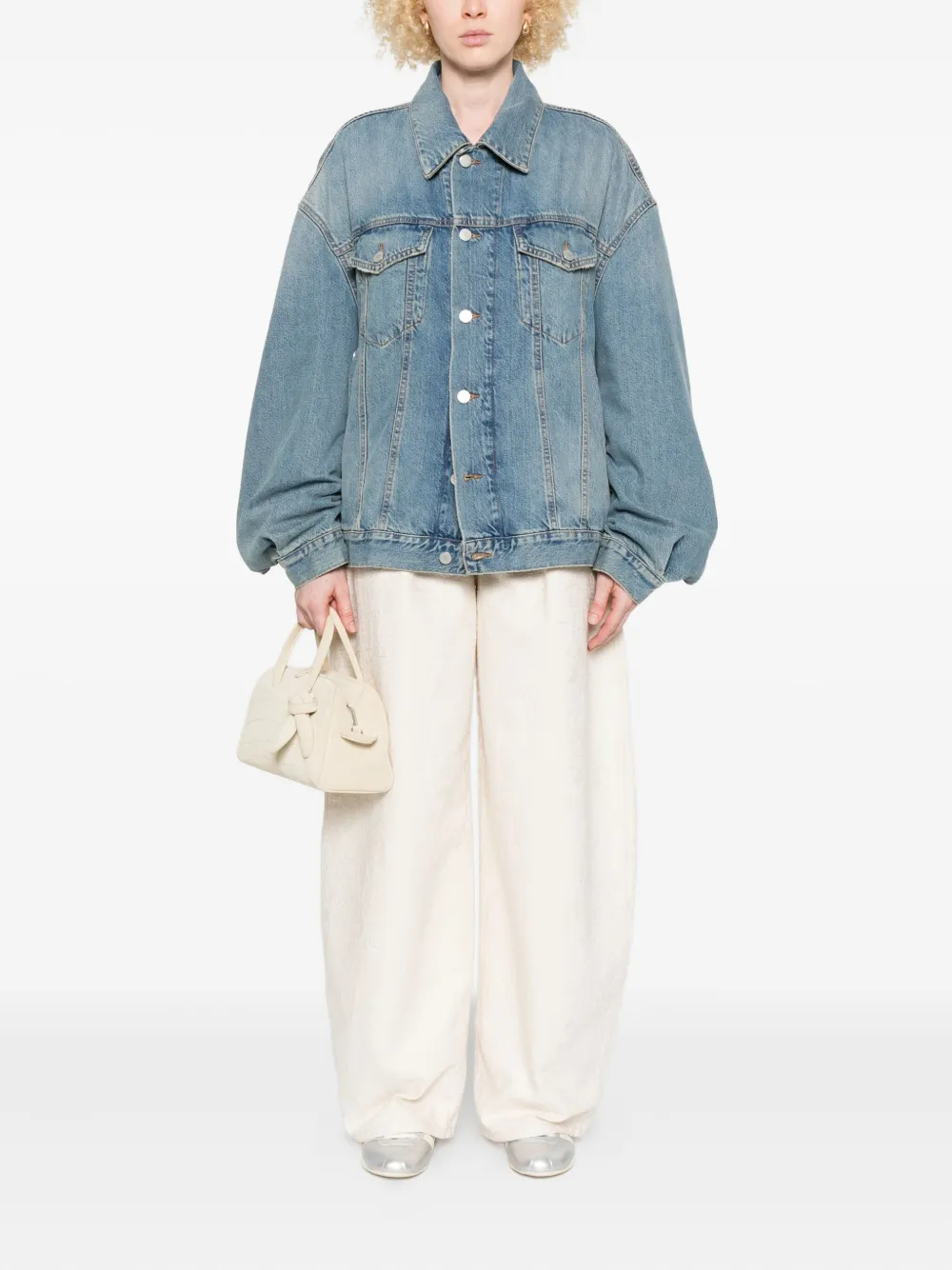 Haikure button-fastening denim jacket | Denim Jackets | Image 2