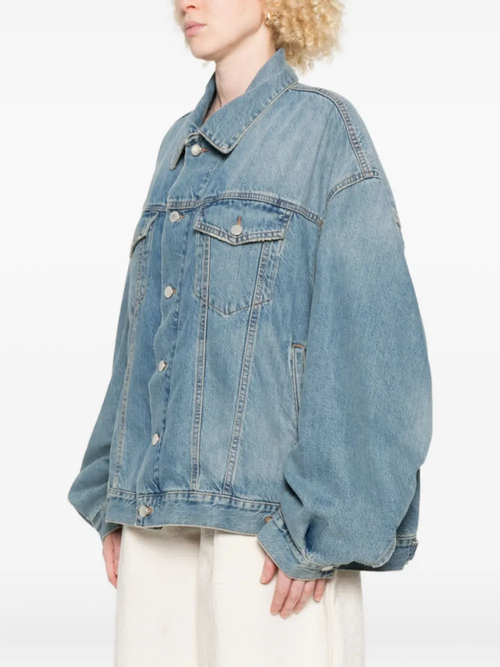 Haikure Denim jack Blauw
