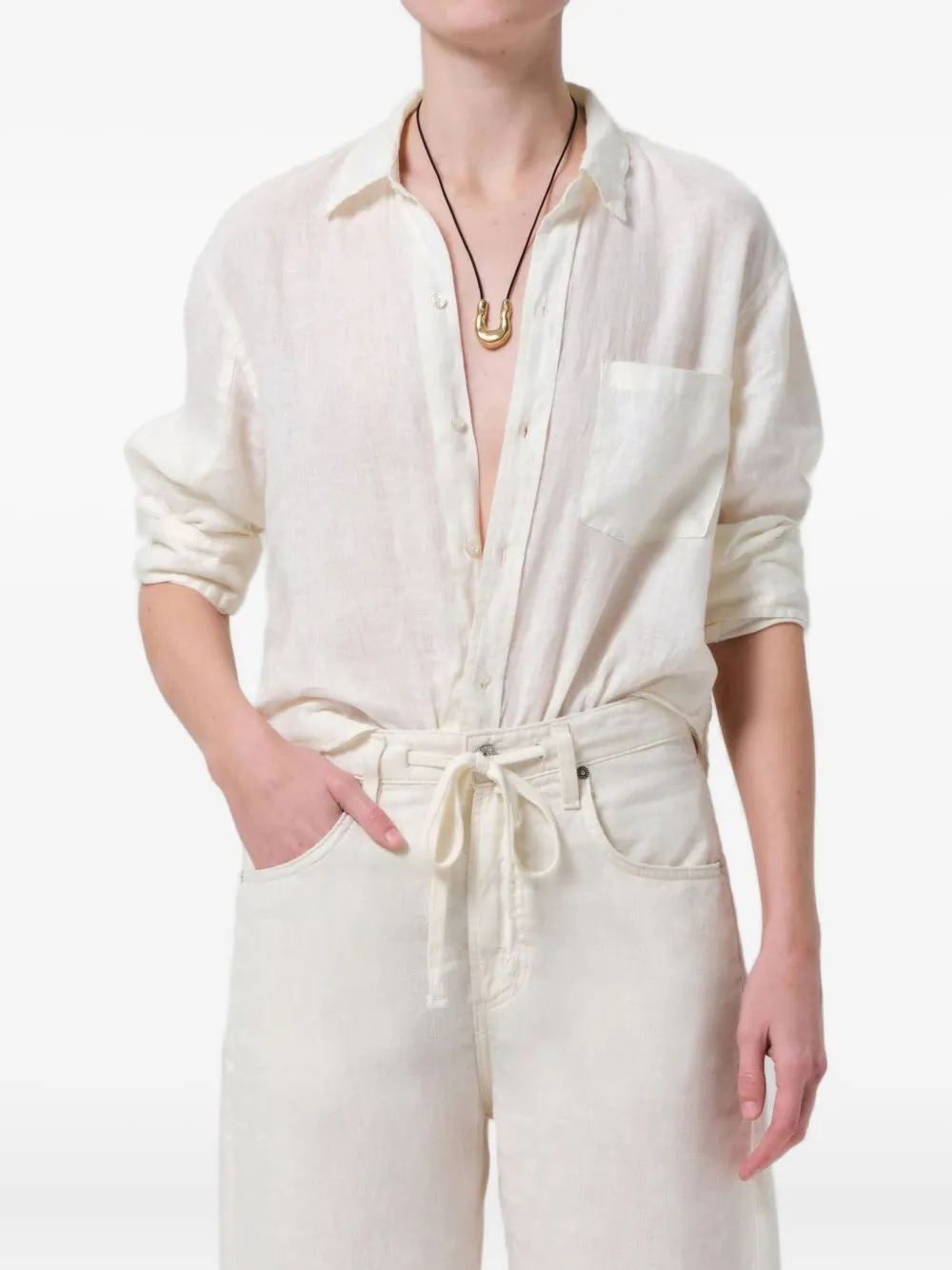 Citizens of Humanity Kayla pocket-detail shirt Wit