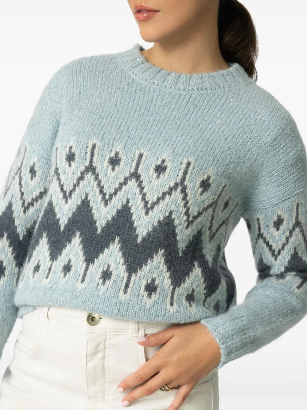 Eleventy long-sleeve sweater Blauw